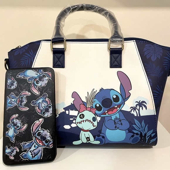 Loungefly Handbags - Loungefly Disney Lilo & Stitch Dark Blue Satchel Bag & Buckle-Down Wallet